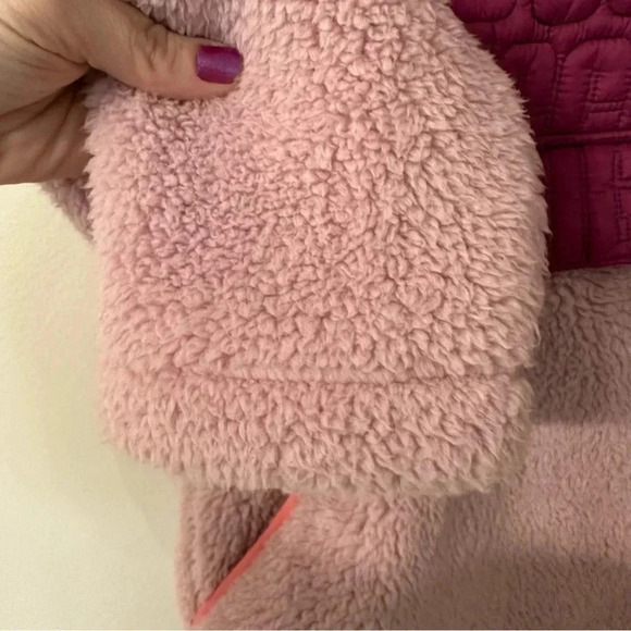 UGG Iggy Sherpa Half Zip Pullover Pink with Hood & Pockets Women's Size XS NWT - Picture 7 of 12